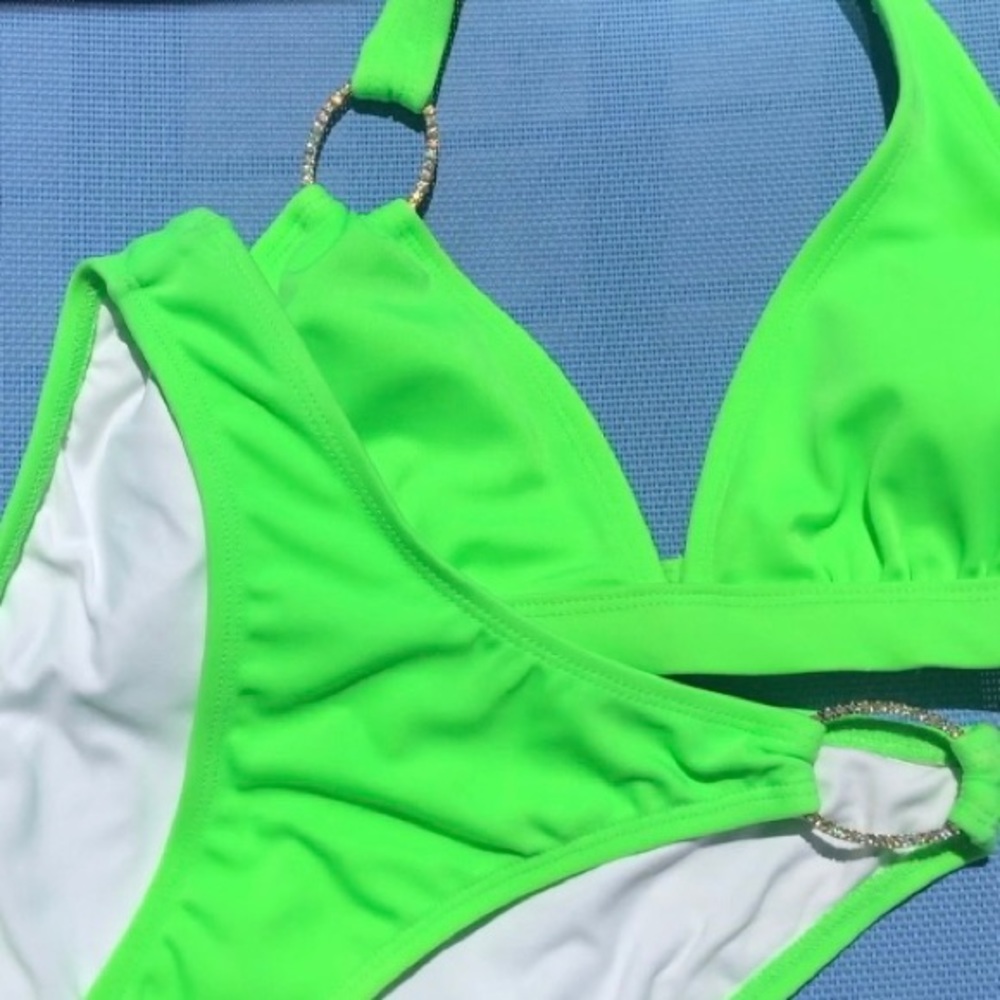 Jamye Shaw Speciality Pageant Swimwear Apple Green Size XS Bikini